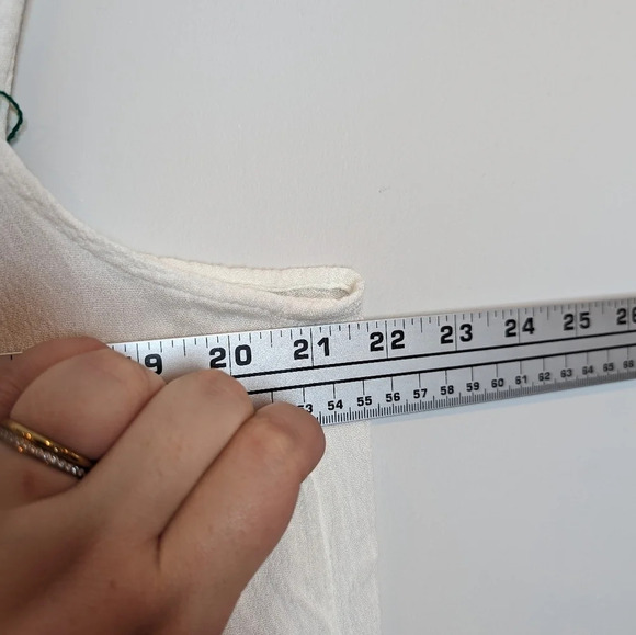 Vintage White Flowy Vacation Hippie Sleeveless Floral Embroidered Dress One Size - Picture 9 of 9